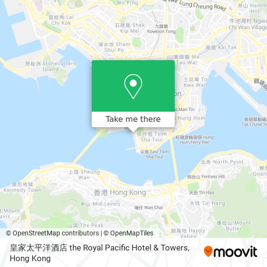 皇家太平洋酒店 the Royal Pacific Hotel & Towers map