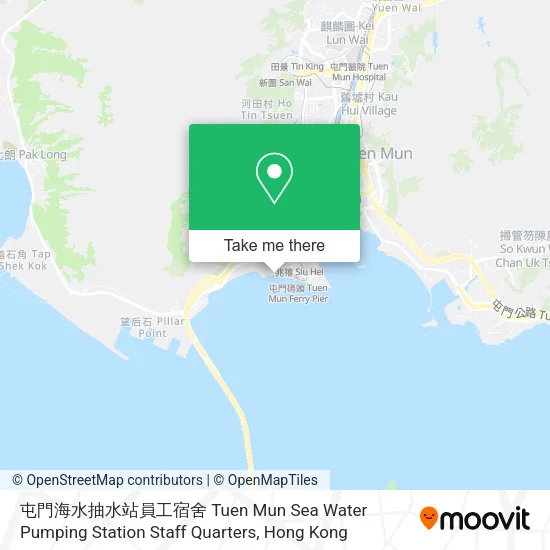 屯門海水抽水站員工宿舍 Tuen Mun Sea Water Pumping Station Staff Quarters地圖