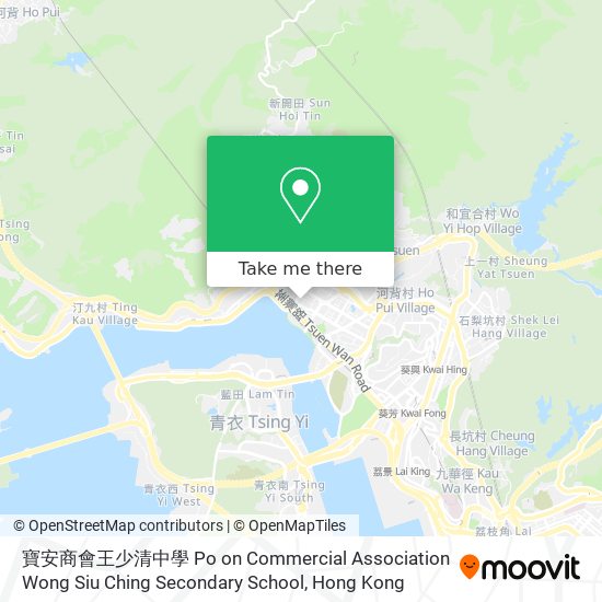 寶安商會王少清中學 Po on Commercial Association Wong Siu Ching Secondary School map