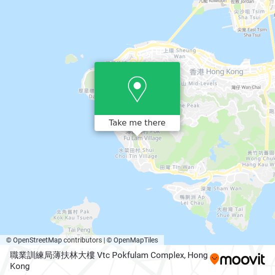 職業訓練局薄扶林大樓 Vtc Pokfulam Complex map