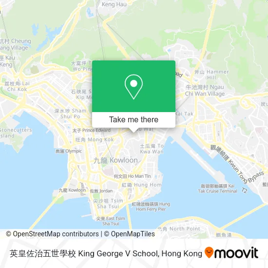 英皇佐治五世學校 King George V School map