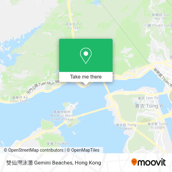 雙仙灣泳灘 Gemini Beaches map