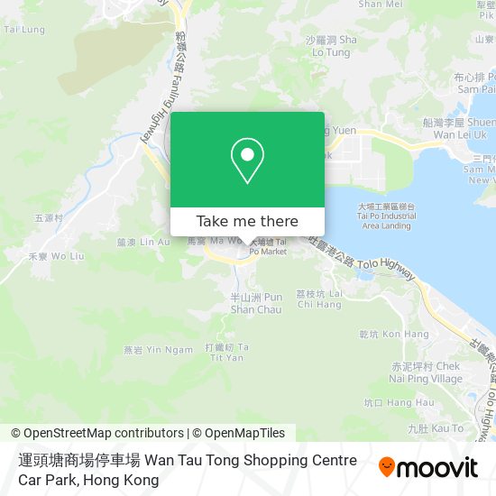 運頭塘商場停車場 Wan Tau Tong Shopping Centre Car Park map
