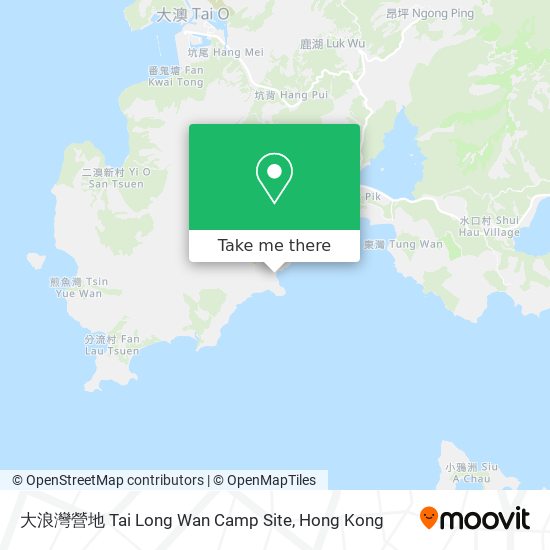 大浪灣營地 Tai Long Wan Camp Site map