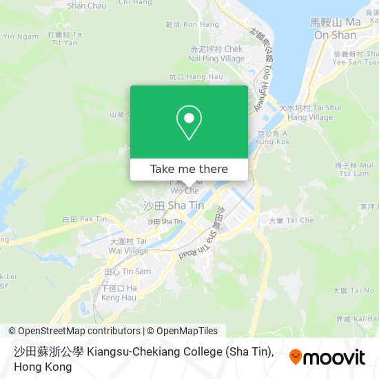 沙田蘇浙公學 Kiangsu-Chekiang College (Sha Tin)地圖