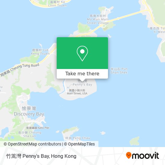 竹篙灣 Penny's Bay地圖