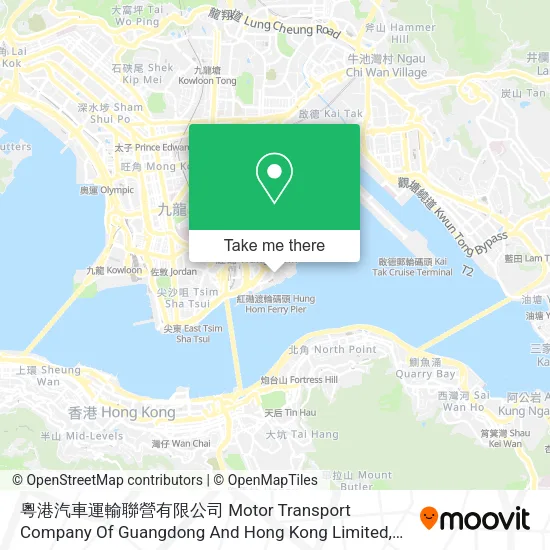 粵港汽車運輸聯營有限公司 Motor Transport Company Of Guangdong And Hong Kong Limited map