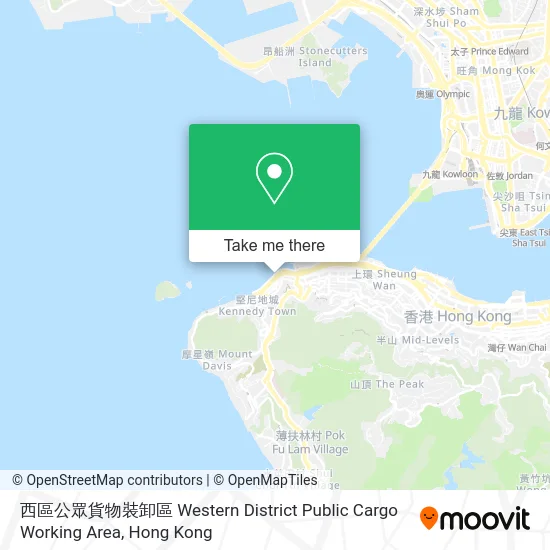 西區公眾貨物裝卸區 Western District Public Cargo Working Area map