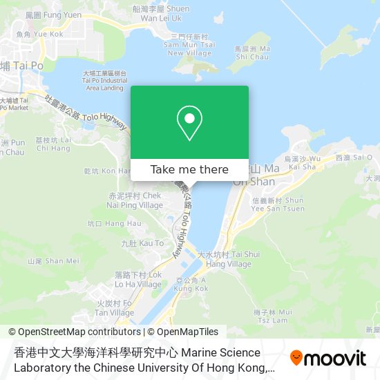 香港中文大學海洋科學研究中心 Marine Science Laboratory the Chinese University Of Hong Kong map