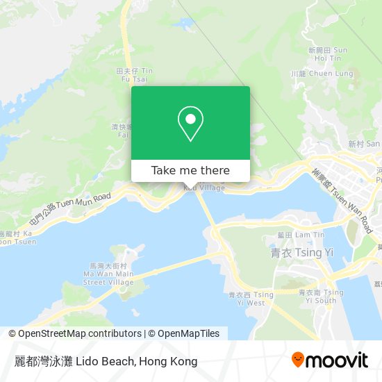 麗都灣泳灘 Lido Beach map
