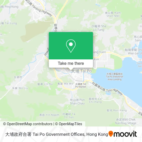 大埔政府合署 Tai Po Government Offices地圖