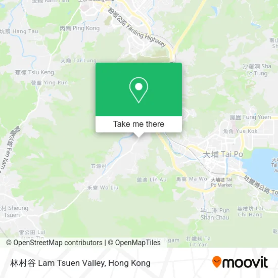 林村谷 Lam Tsuen Valley地圖
