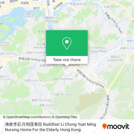 佛教李莊月明護養院 Buddhist Li Chong Yuet Ming Nursing Home For the Elderly map