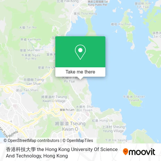 香港科技大學 the Hong Kong University Of Science And Technology map
