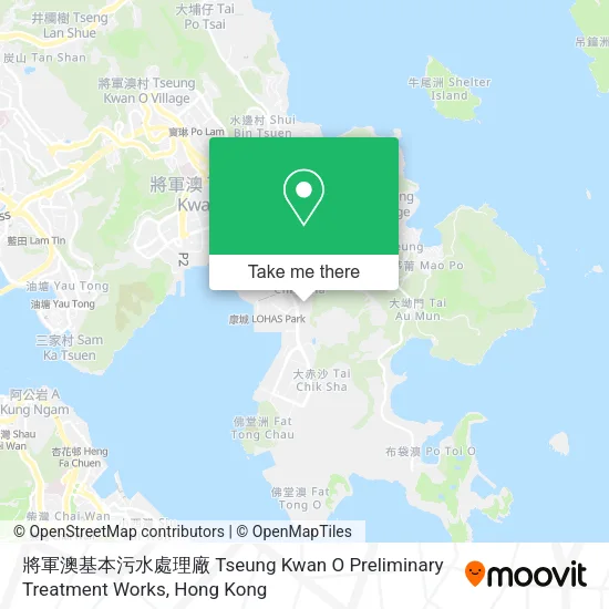 將軍澳基本污水處理廠 Tseung Kwan O Preliminary Treatment Works map