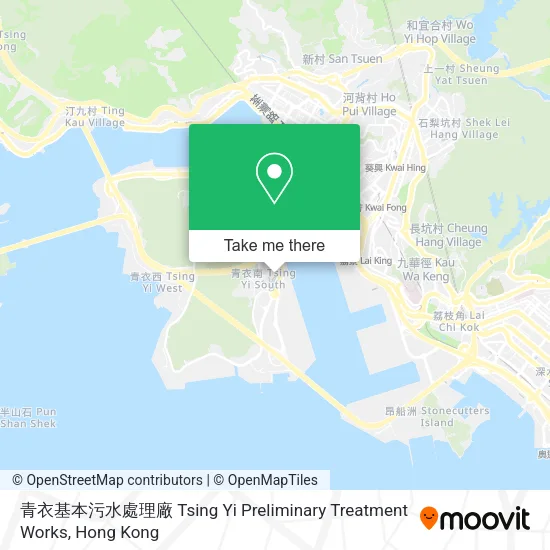 青衣基本污水處理廠 Tsing Yi Preliminary Treatment Works地圖