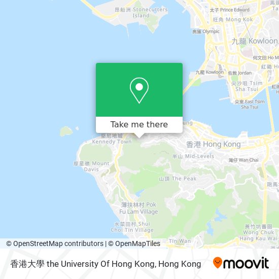 香港大學 the University Of Hong Kong map