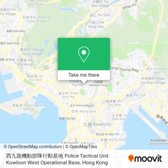 西九龍機動部隊行動基地 Police Tactical Unit Kowloon West Operational Base map