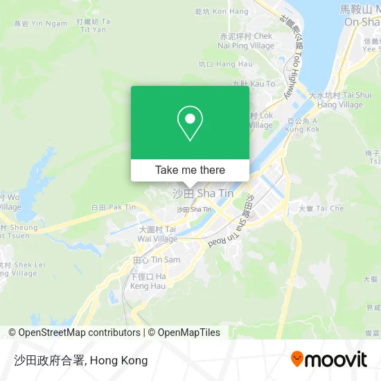 沙田政府合署地圖