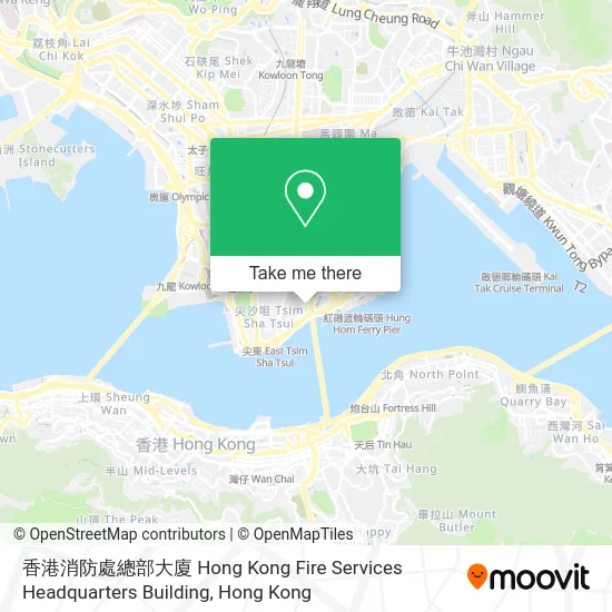 香港消防處總部大廈 Hong Kong Fire Services Headquarters Building map