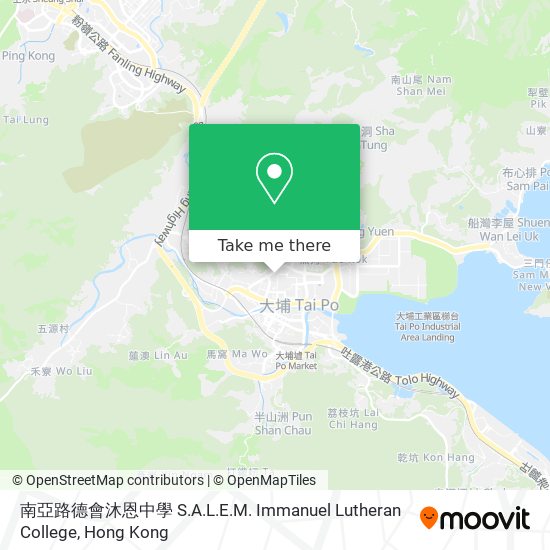 南亞路德會沐恩中學 S.A.L.E.M. Immanuel Lutheran College map