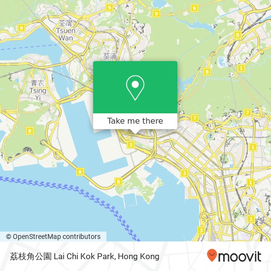 荔枝角公園 Lai Chi Kok Park map