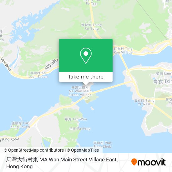 馬灣大街村東 MA Wan Main Street Village East map