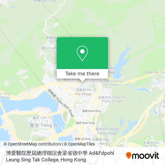 博愛醫院歷屆總理聯誼會梁省德中學 Ad&Fdpohl Leung Sing Tak College map