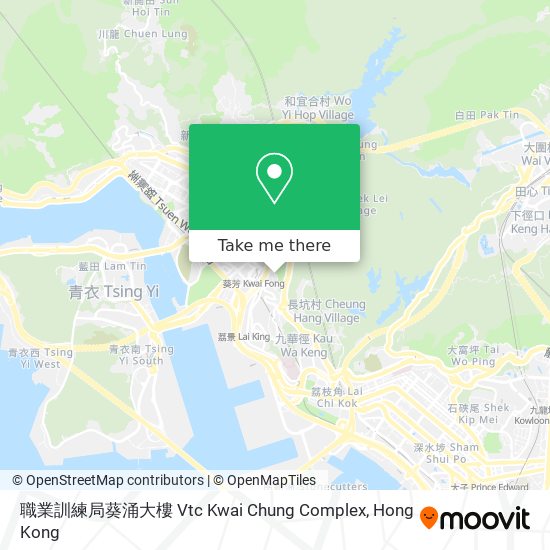 職業訓練局葵涌大樓 Vtc Kwai Chung Complex map