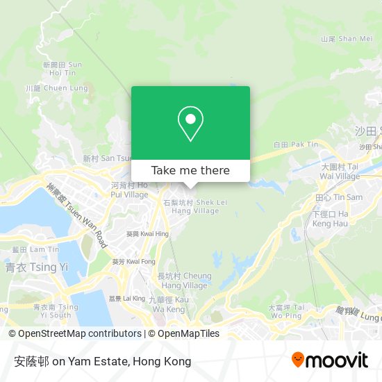安蔭邨 on Yam Estate map