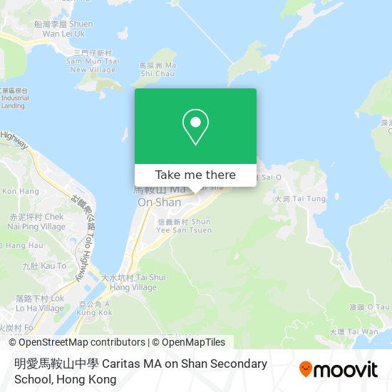 明愛馬鞍山中學 Caritas MA on Shan Secondary School map