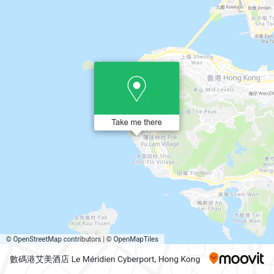 數碼港艾美酒店 Le Méridien Cyberport地圖