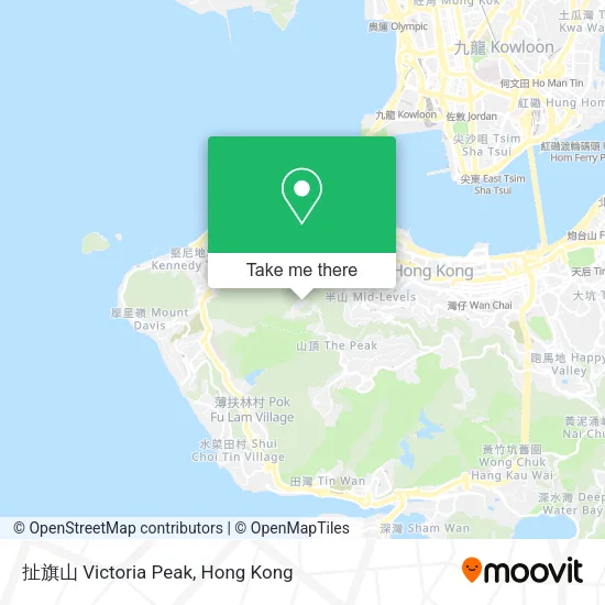 扯旗山 Victoria Peak map