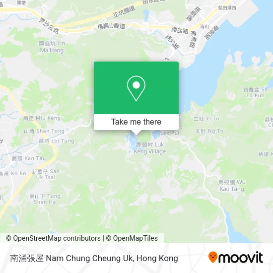 南涌張屋 Nam Chung Cheung Uk map