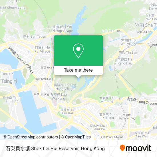 石梨貝水塘 Shek Lei Pui Reservoir map