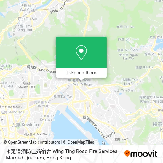 永定道消防已婚宿舍 Wing Ting Road Fire Services Married Quarters地圖