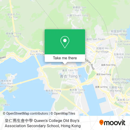 皇仁舊生會中學 Queen's College Old Boy's Association Secondary School map