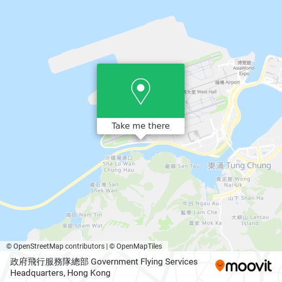 政府飛行服務隊總部 Government Flying Services Headquarters map