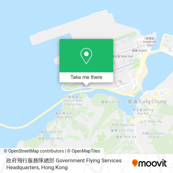 政府飛行服務隊總部 Government Flying Services Headquarters地圖