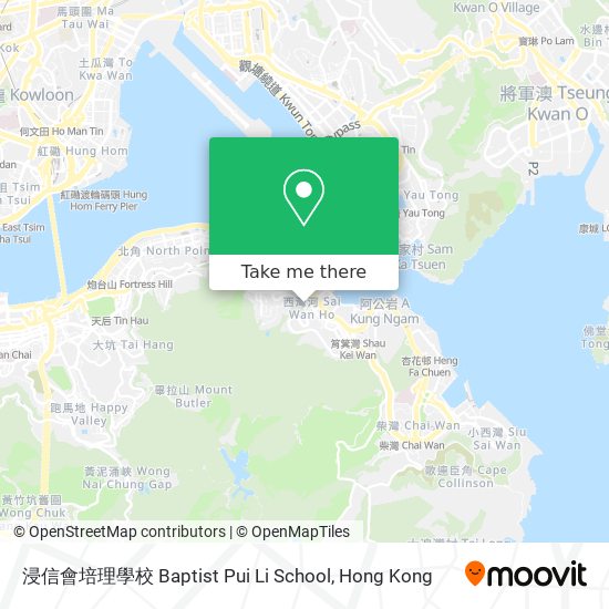 浸信會培理學校 Baptist Pui Li School map