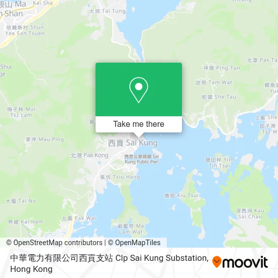 中華電力有限公司西貢支站 Clp Sai Kung Substation map