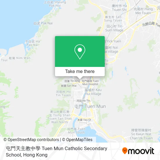 屯門天主教中學 Tuen Mun Catholic Secondary School map