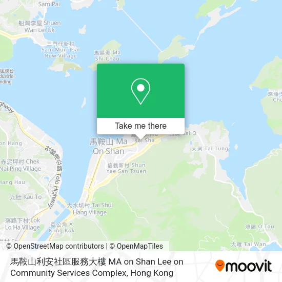 馬鞍山利安社區服務大樓 MA on Shan Lee on Community Services Complex地圖