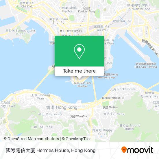國際電信大廈 Hermes House map