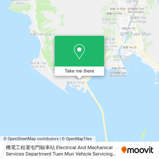 機電工程署屯門驗車站 Electrical And Mechanical Services Department Tuen Mun Vehicle Servicing Station map