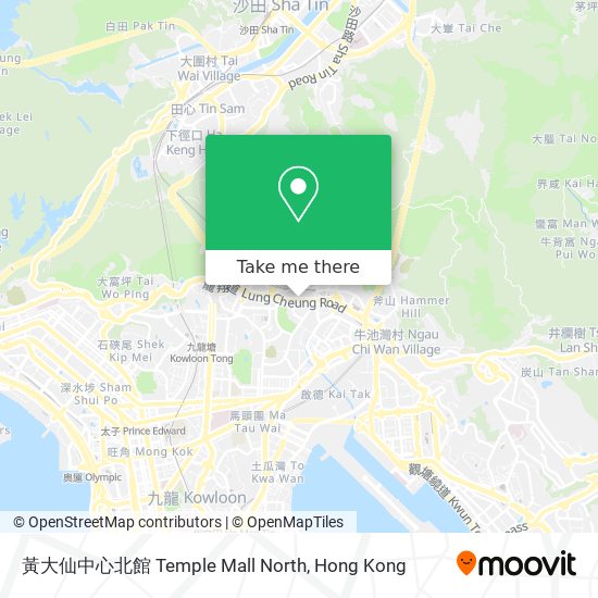 黃大仙中心北館 Temple Mall North map