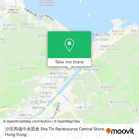 沙田馬場中央貨倉 Sha Tin Racecourse Central Store map