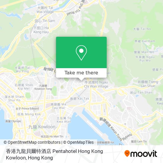 香港九龍貝爾特酒店 Pentahotel Hong Kong Kowloon map