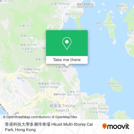 香港科技大學多層停車場 Hkust Multi-Storey Car Park map