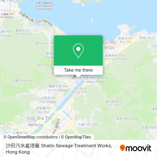 沙田污水處理廠 Shatin Sewage Treatment Works map